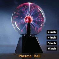 plasma ball novelty led night light touch sensitive table sphere glass lamps decor gift magic crystal usb power 3 4 5 6 inch