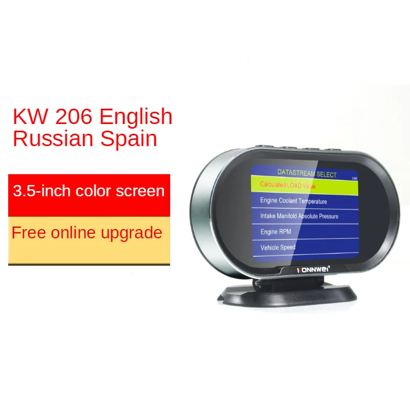 Сканер неисправностей автомобиля WISH KW206 + головной дисплей combo