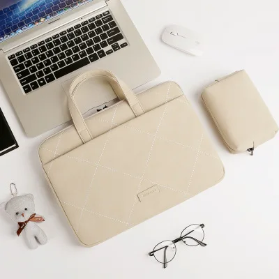 Beige Милая сумка для ноутбука Dell Asus lenovo hp acer сумка для компьютера 13 14 15 15,6 дюймов для Macbook Air Pro 13,3 чехол для ноутбука - Цвет: Beige