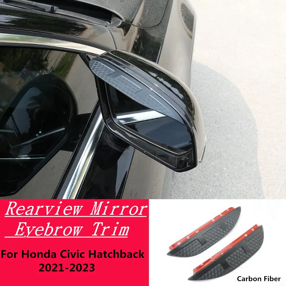 Чехол для автомобильного зеркала заднего вида Honda Civic Hatchback 2021-2023 из углеродного