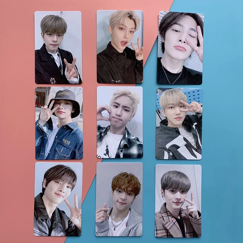 Альбом для фотографий Kpop Stray Kids 9 шт./компл. желтый из дерева | Канцтовары офиса и
