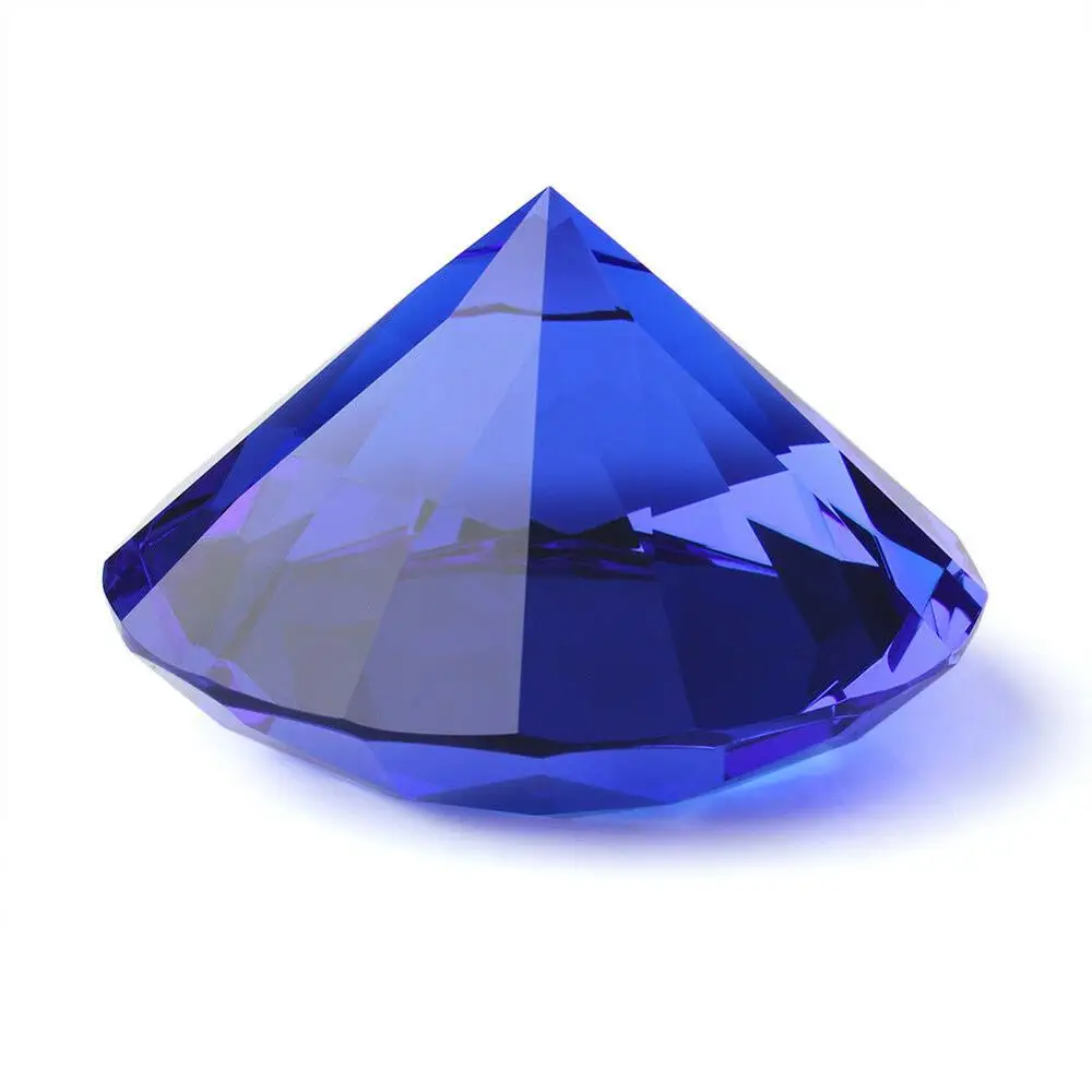 Высококачественный большой 60 мм Синий K9 фотобумажный граненый стеклянный