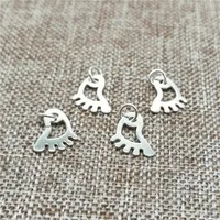 8 Pieces of 925 Sterling Silver Tiny Baby Foot Charms for Bracelet Necklace
