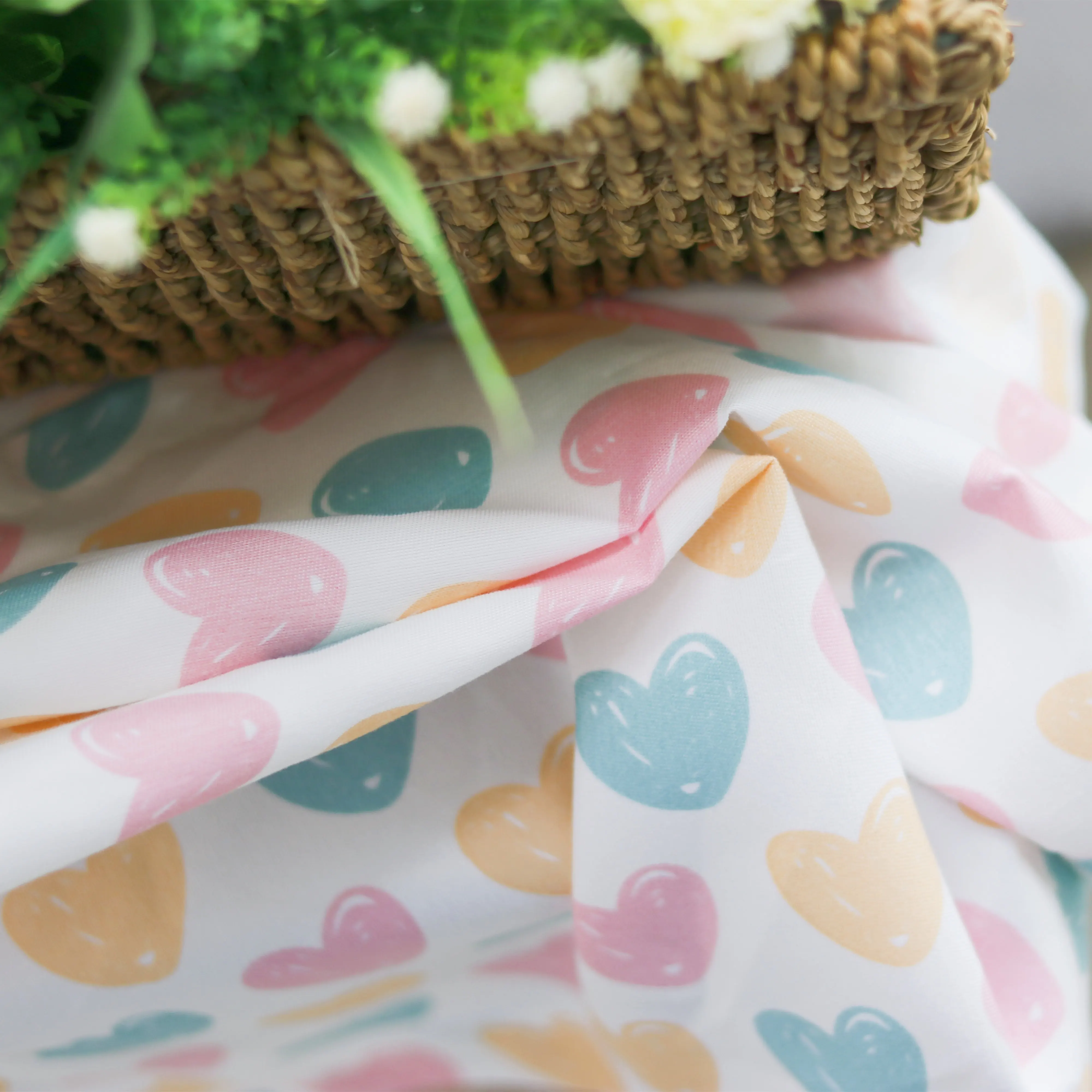 Занавеска Милая любовь для девочек тканевая драпировка с принтом детской