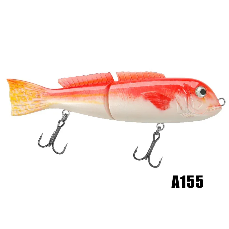 

1 PCS two-part bionic mini fish bait 130mm/24g plastic artificial 3D eye swimming bait fishing bait for shuttle-shaped hard bait
