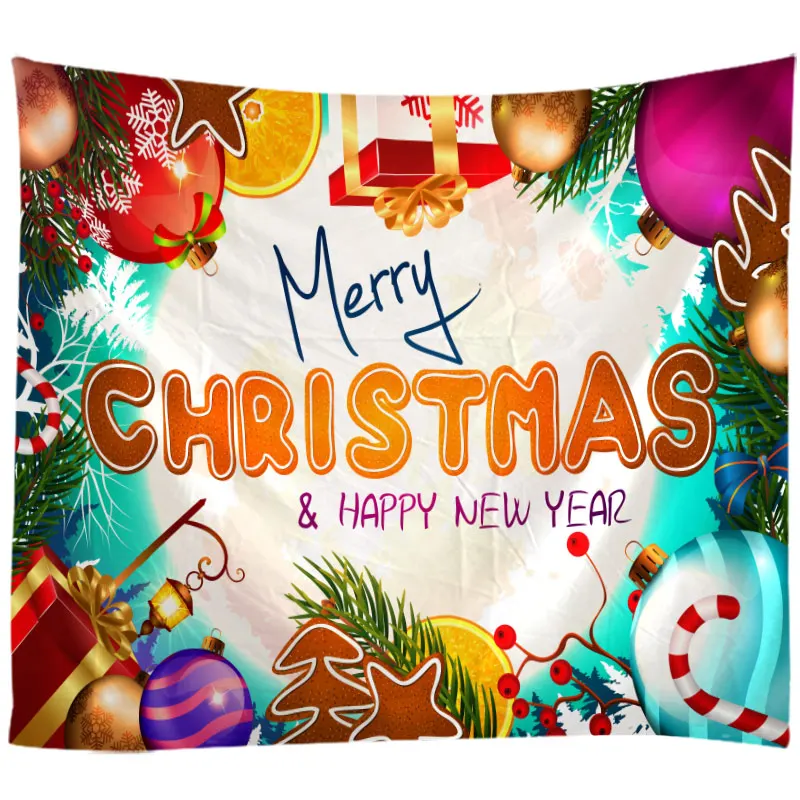 Рождественский 3D гобелен настенное покрывало для кровати пляжное полотенце