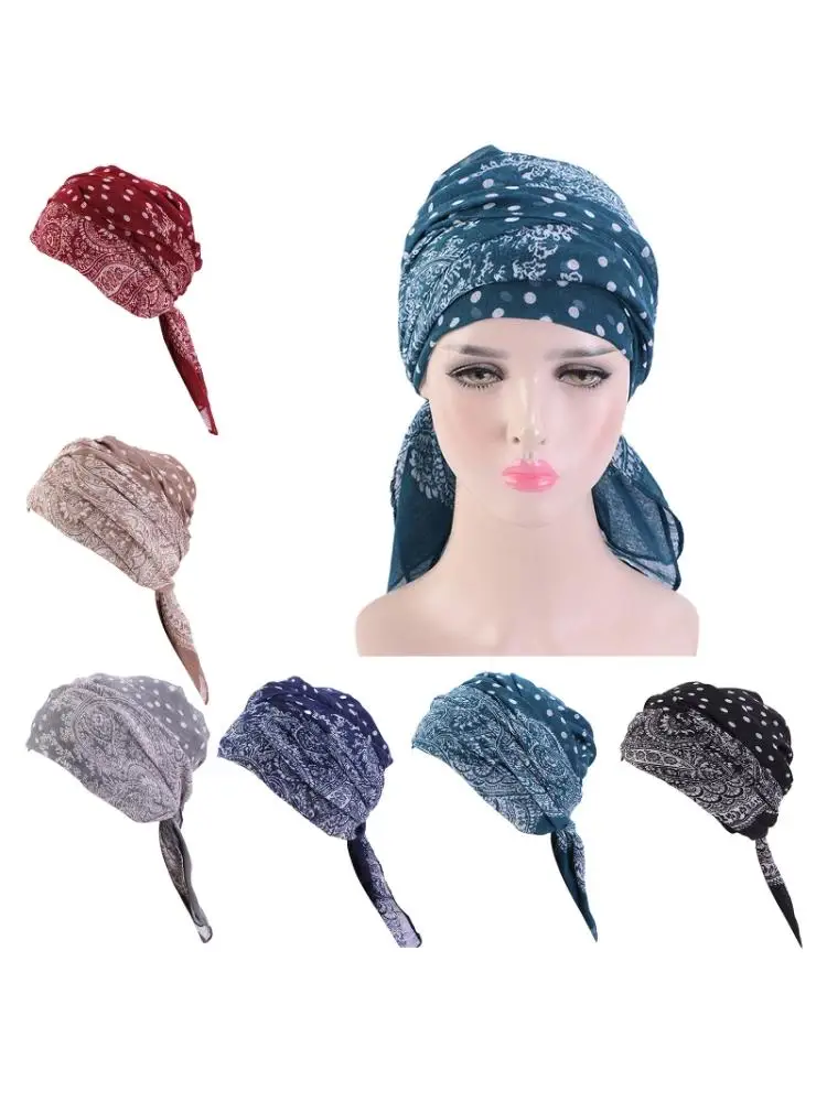 

Ethnic Paisley Voile Turban Head Wrap Scarf Africa Muslim Shawl Hair Cover Hijab 649C