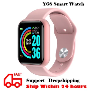 2020 y68 smart watch men women fitness tracker smart bracelet heart rate blood pressure monitor d20 smartwatch for android ios free global shipping