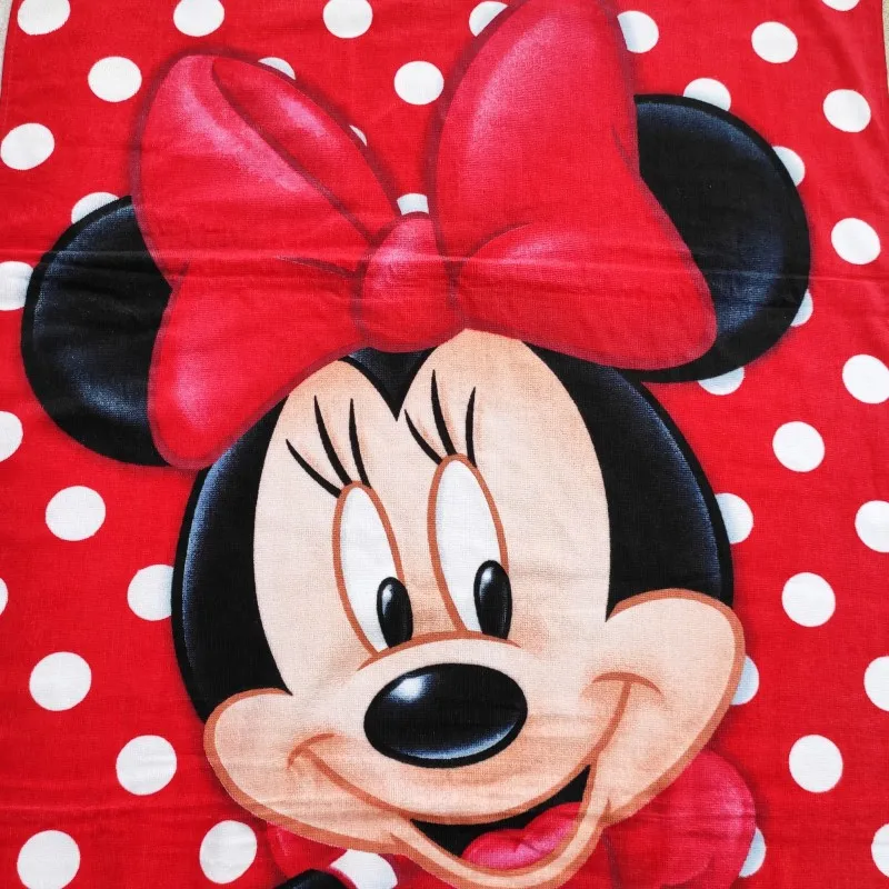 Милое розовое банное полотенце с Минни Маус disney, хлопок, для девушек, женщин, летнее пляжное полотенце, полотенце для бассейна 70x140 см