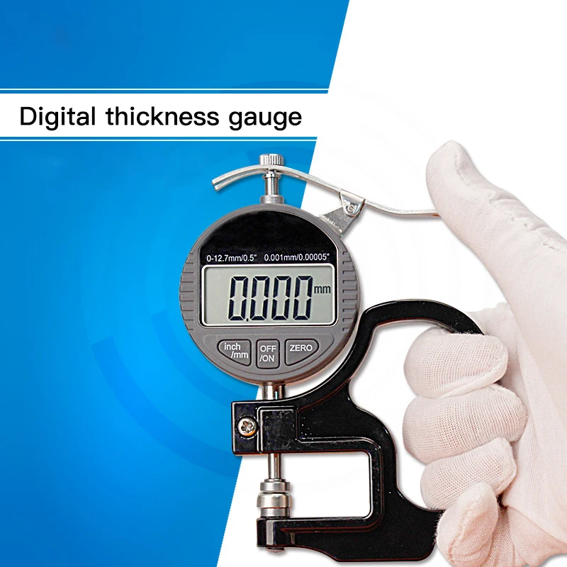 Digital display thickness gauge 0-12.7mm 0.001mm Thickness Gauge thickness meter paper film thickness tester