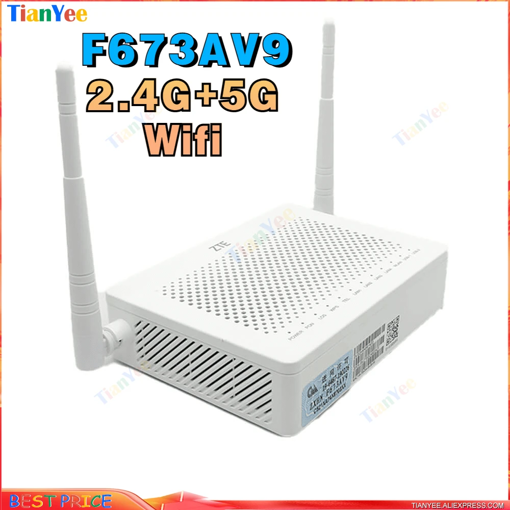 Бесплатная доставка F673AV9 4GE GPON 2 4G/5G ONU WIFI Терминал FTTH ONT модемный терминал