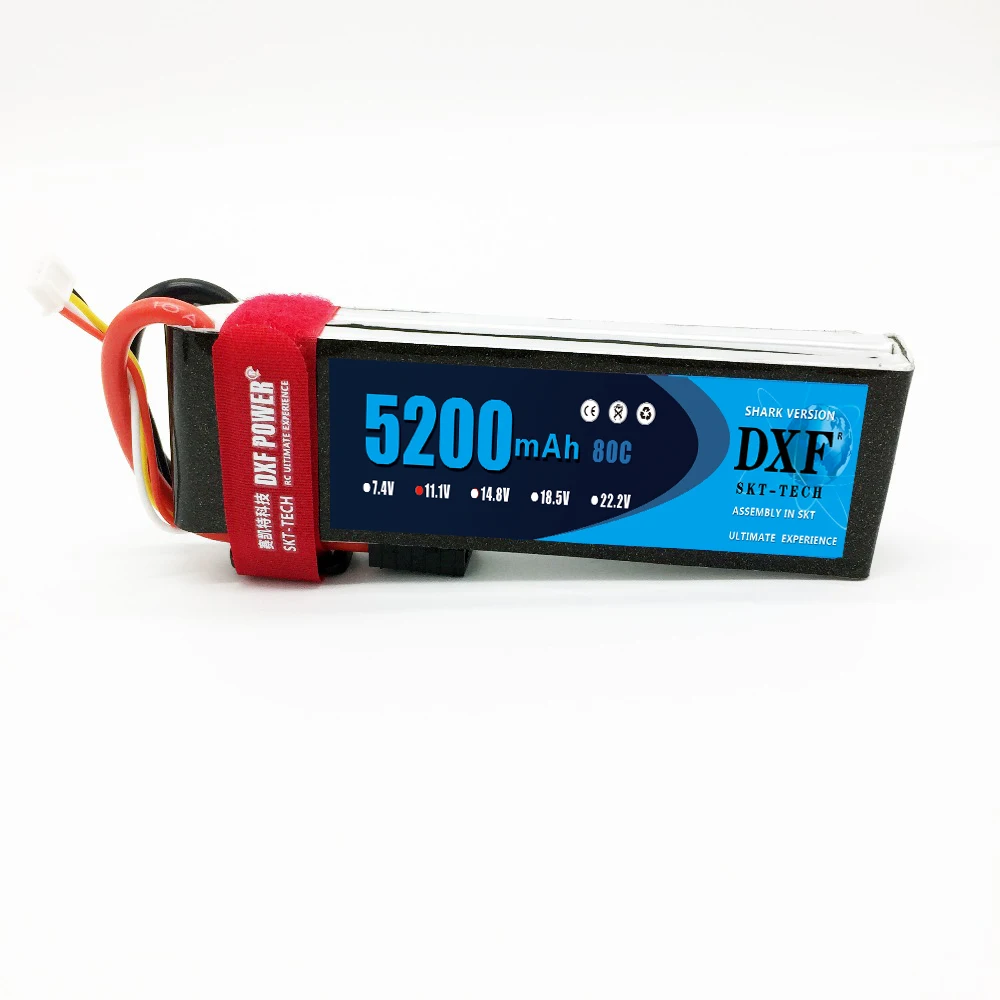 dxf rc батарея 2 шт 111 v 5200mah 80c 160c 3s lipo для верто