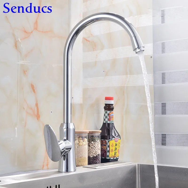 Senducs качественный латунный кухонный кран для раковины роскошный горячий