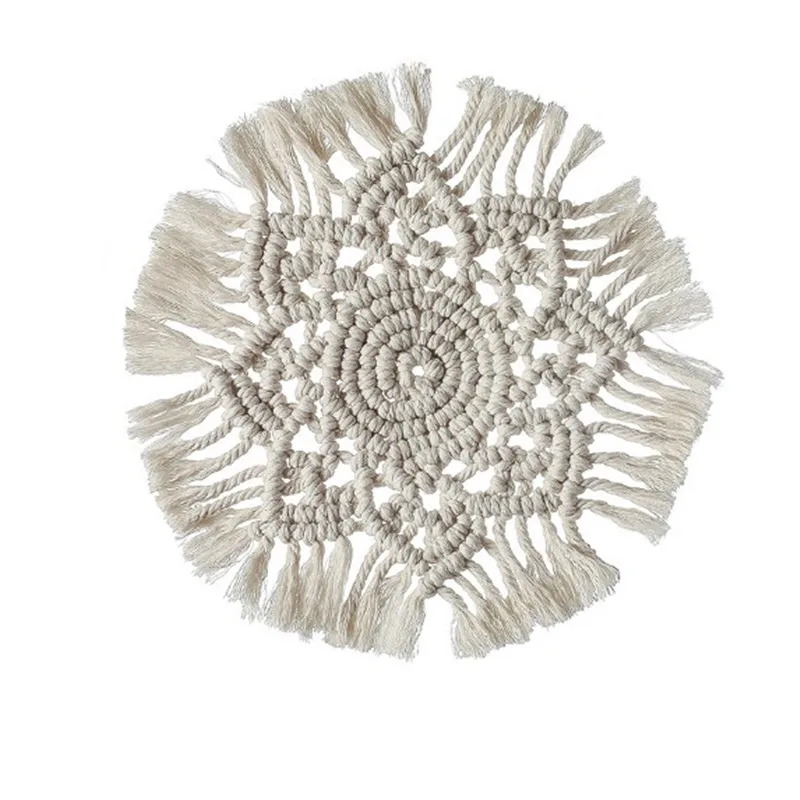 Хлопковая подсвечник ручной работы в виде макраме цветок Рождественская