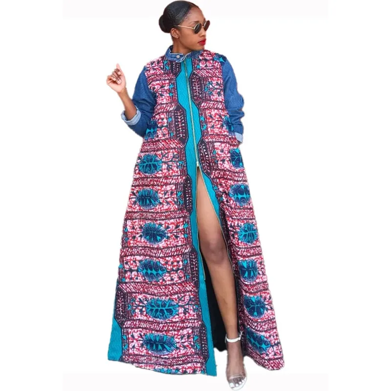 

Длинное платье в африканском стиле, женское платье с длинным рукавом, Осеннее Новое свободное уличное Платье с принтом, богатые африканские...