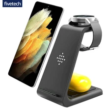 3 in 1 Wireless Charging Station For Samsung S20 S10 9 Galaxy Watch/Buds Stand 10W Fast Qi Wireless Chargers For Samsung