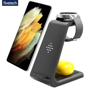 3 in 1 wireless charging station for samsung s20 s10 9 galaxy watchbuds stand 10w fast qi wireless chargers for samsung free global shipping