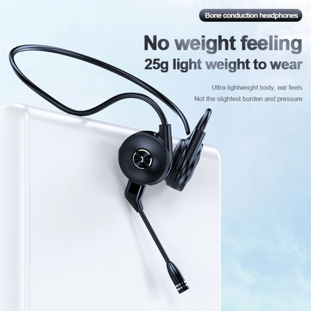 

M1 Bone 5.0 Conduction Headphones Wireless Sports Earphones Dual Microphone Noise Cancellation For Cycling Bluetooth-Compatible