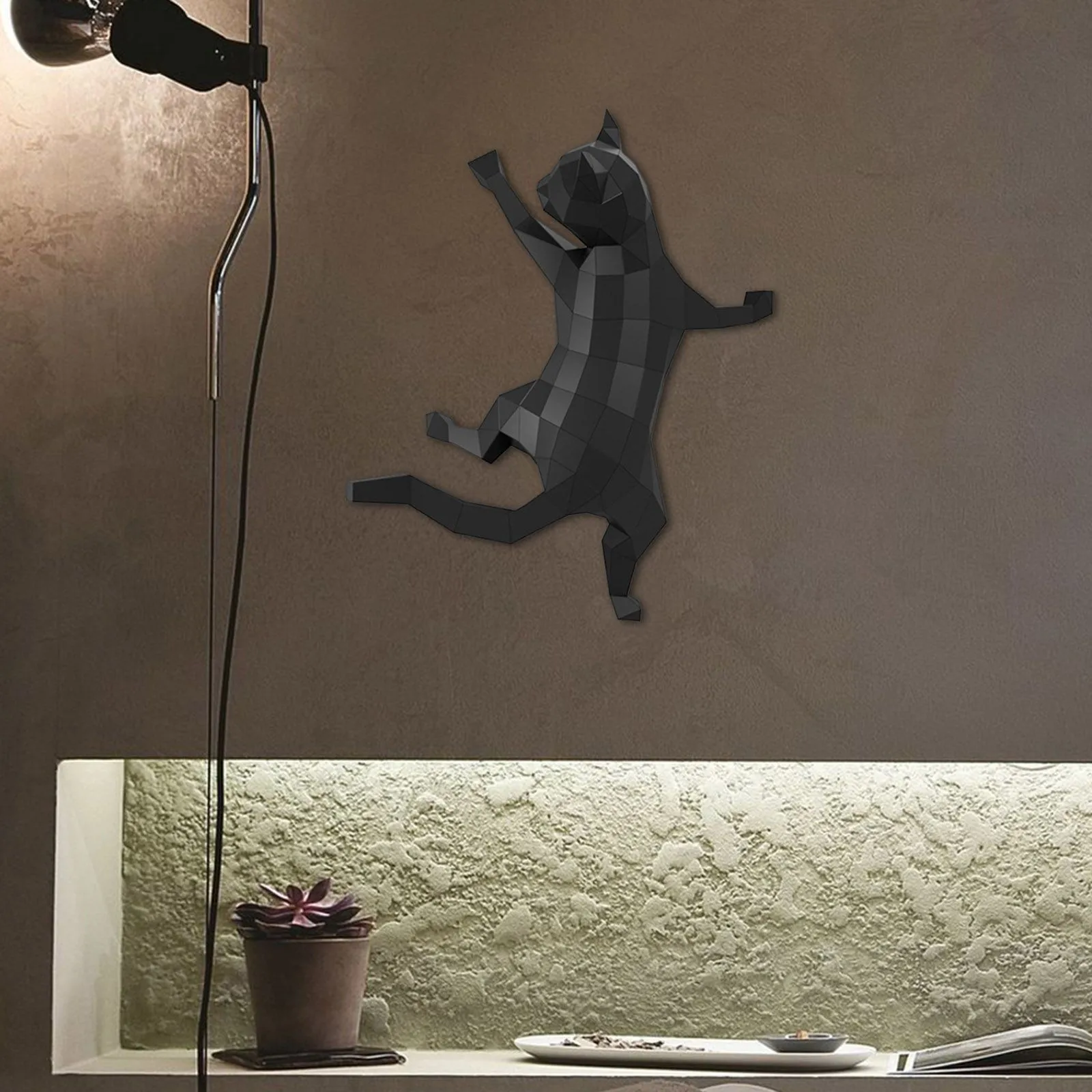 

2020 CAT Model -3D Stereo Diy Wall Decoration Diy Handmade Creative Wall Hanging Animal Paper Model Toy Home Decor F