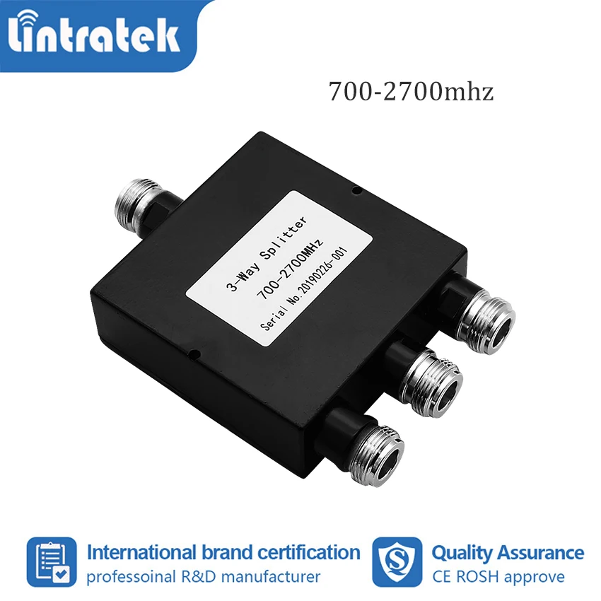 Обновленный трехсторонний разветвитель 700 ~ 2700 МГц для 2G 3G 4G GSM WCDMA UMTS DCS LTE PCS AWS