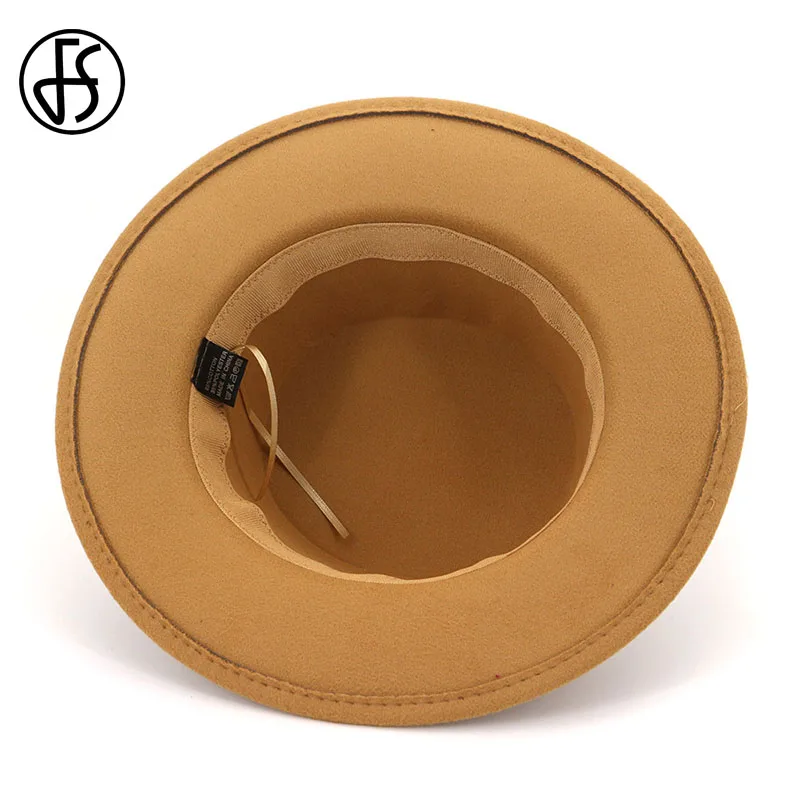 Шляпа с широкими полями FS для мужчин и женщин Классическая фетровая шляпа