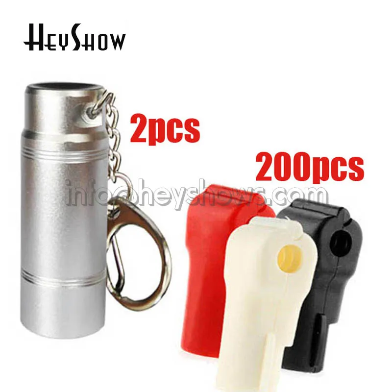 202 PCS EAS Plasic Security Prevent Display Hook Stop Lock Catch Anti-theft For Retail Shop With Magnetic Detacher Lockpick |