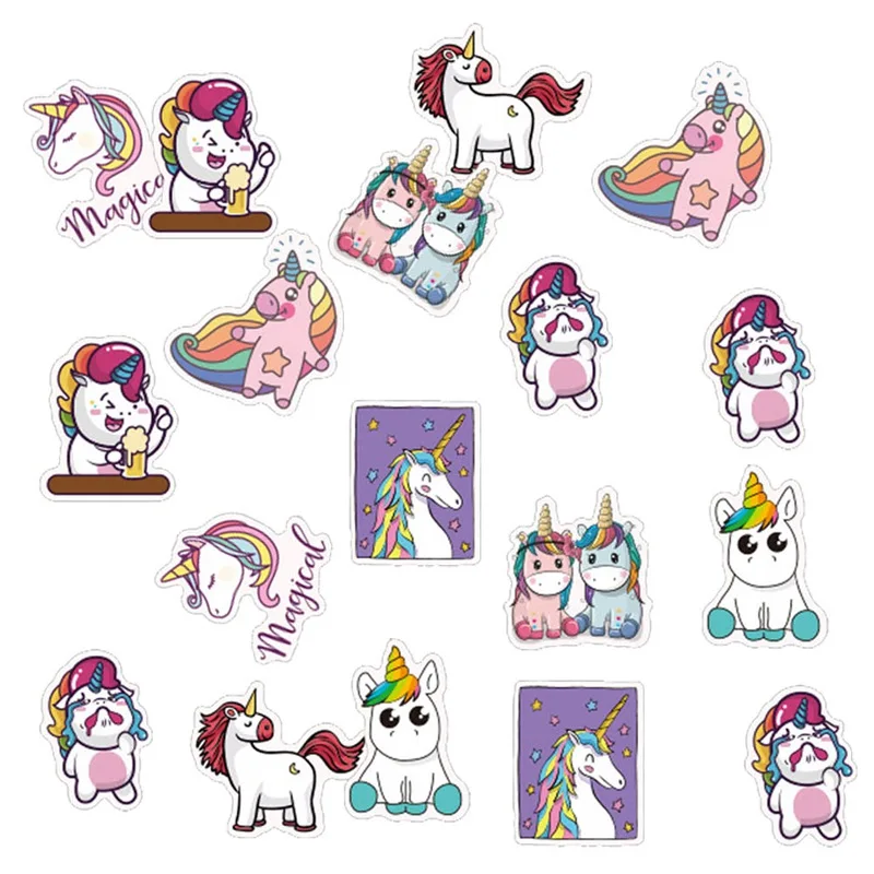 

50 Pcs Unicorn Funny Stickers for Laptop Skateboad Bicycles Phone Car Styling Motorcycle Vinyl Decals Cute Fashion DIY Sticker