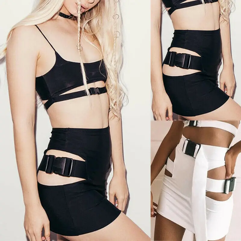 

Women Skirt Gothic Punk Dance Clubwear Short Mini Bodycon Black Fashion Hot