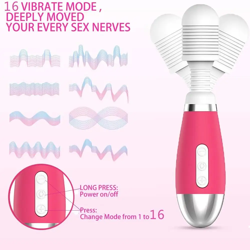 Вибратор для стимуляции клитора и влагалища USB зарядка 16 режимов|Вибраторы