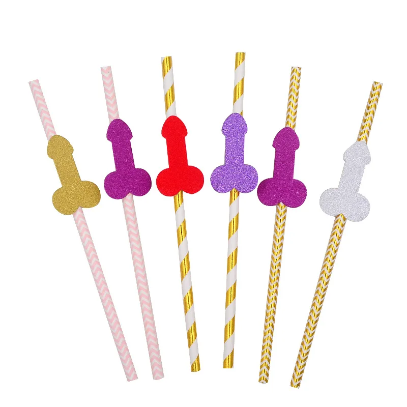 6 шт. бумага для пениса питьевая соломинка свадебной вечеринки свадебный душ