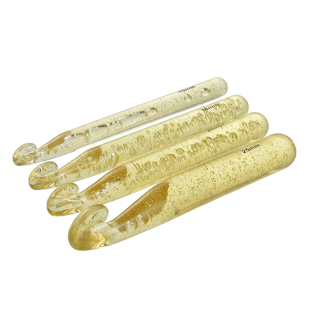 4 шт./компл. новый стиль Набор вязаных крючком игл с кристаллами застежкой