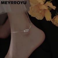 meyrroyu silver color exquisite fish micro inlaid zircon shining beautiful girl anklet unique wedding gift fashion jewelry