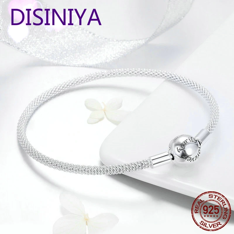 Классическая 100% стандартная Серебряная змеиная цепочка любовь навсегда женские