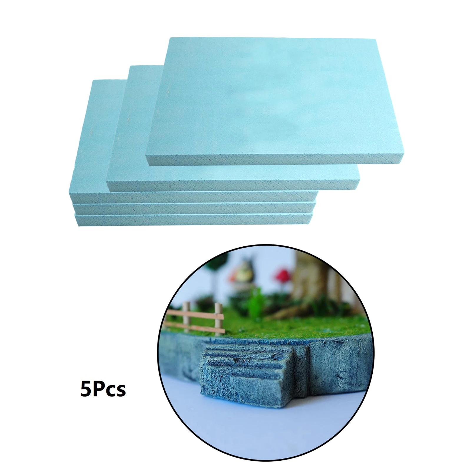 

5Pieces Diorama Base Board Sheet Garden Scenery Scenic Landscape Decor