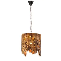 Retro Industrial Wooden Pendant Lamp For Dining Living Room kitchen island pendant lights Cafe Restaurant Art Decoration lamps