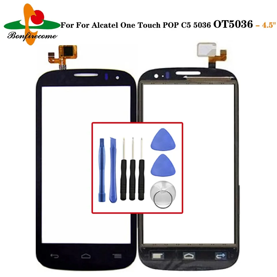 

Touch Screen For Alcatel One Touch POP C5 5036 OT 5036 5036D 5037E OT5036 Touch Screen Panel Front Glass Digitizer Sensor