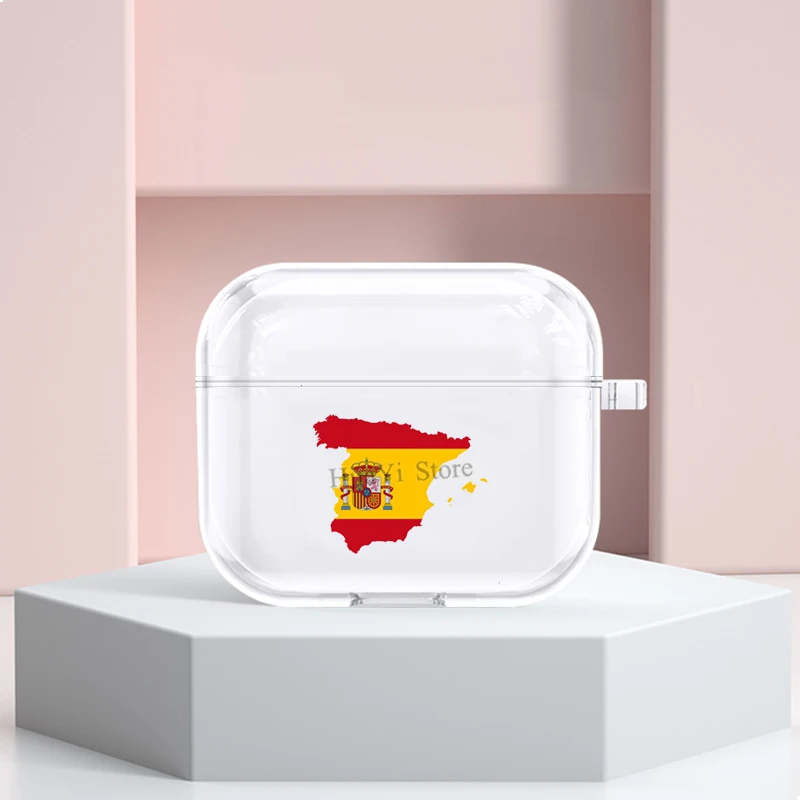 

Защитный чехол для наушников Airpods Pro 2/1 с картой флага Испании