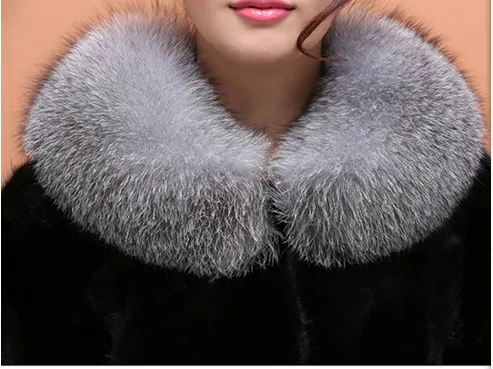 Женское пальто размера плюс Осень-зима средней длины толстое Норковое 6XL пышное