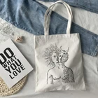 Повседневная женская сумка с принтом Sun myth, большая емкость, Новая Винтажная сумка для покупок в стиле Харадзюку, забавная женская наплечная сумка на молнии с мультяшным принтом