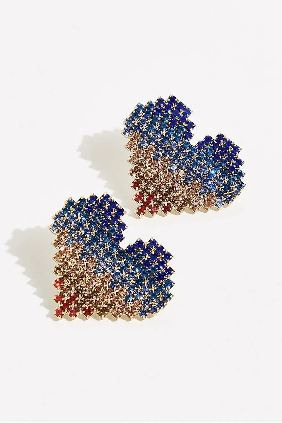 

Women's Multicolor Rainbow Heart Shaped Earrings 2021 Fashion