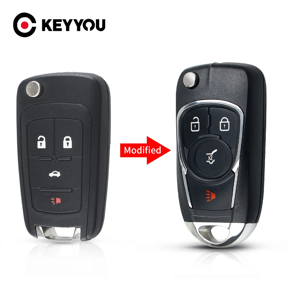 KEYYOU модифицированный чехол для ключей с откидной крышкой Chevrolet Cruze Buick VAUXHALL OPEL