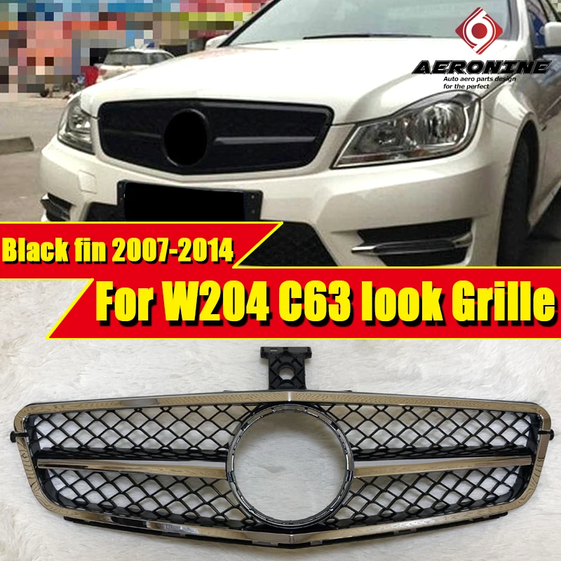 Для Mercedes C Class C204 W204 S204 Спортивная Передняя решетка для гриля C63 стиль