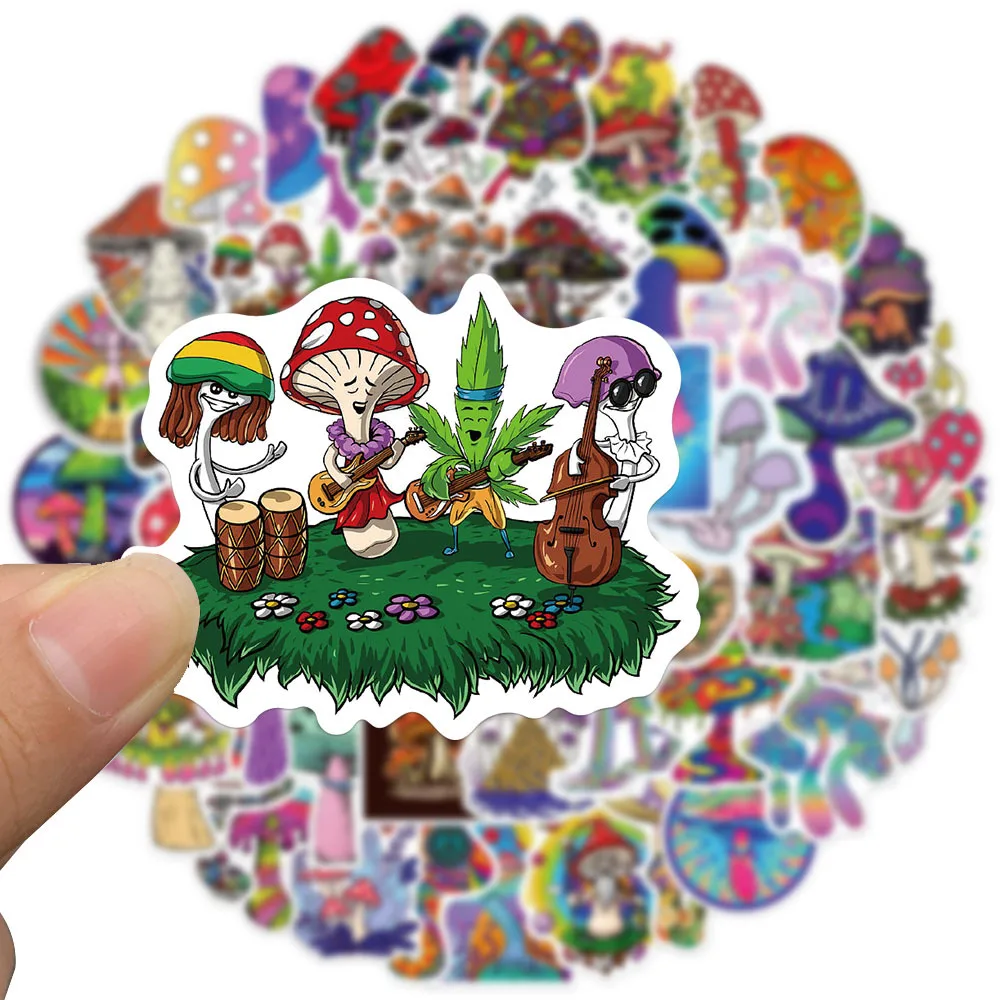 

Mushroom doodle stickers| 50 PCS | Vinyl Waterproof Stickers for Laptop,Skateboard,Computer,Phone,for Kids Adult