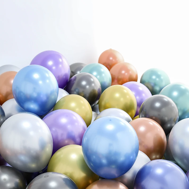 

20pcs 12inch New Glossy Baby Pink Metal Pearl Latex Balloon Rose Gold Thick Chrome Metallic Globos Wedding Birthday Party Decor