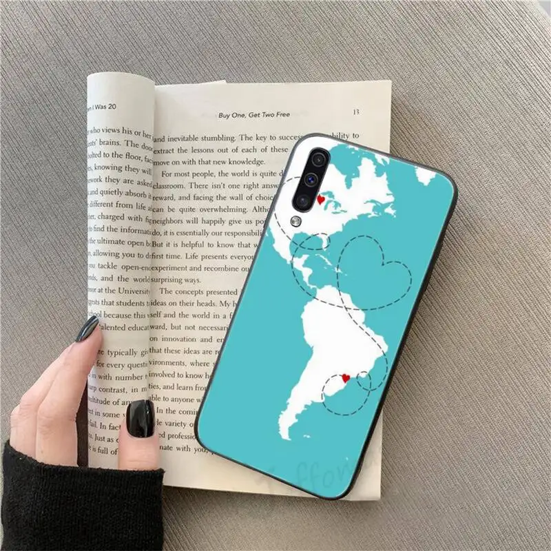 

Airplane cartoon design map Phone Case For Samsung galaxy A S note 10 7 8 9 20 30 31 40 50 51 70 71 21 s ultra plus