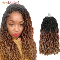 wavy gypsy locs ombre crochet hair 12 18 goddess locs faux locs african synthetic braiding hair extensions for women heymide