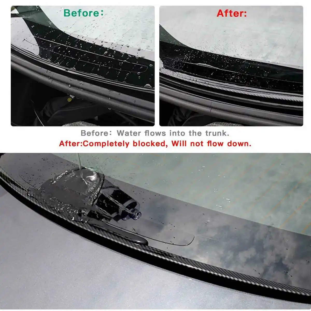 Новинка 1 шт. глянцевый черный спойлер из абс крышка багажника отделка водяное