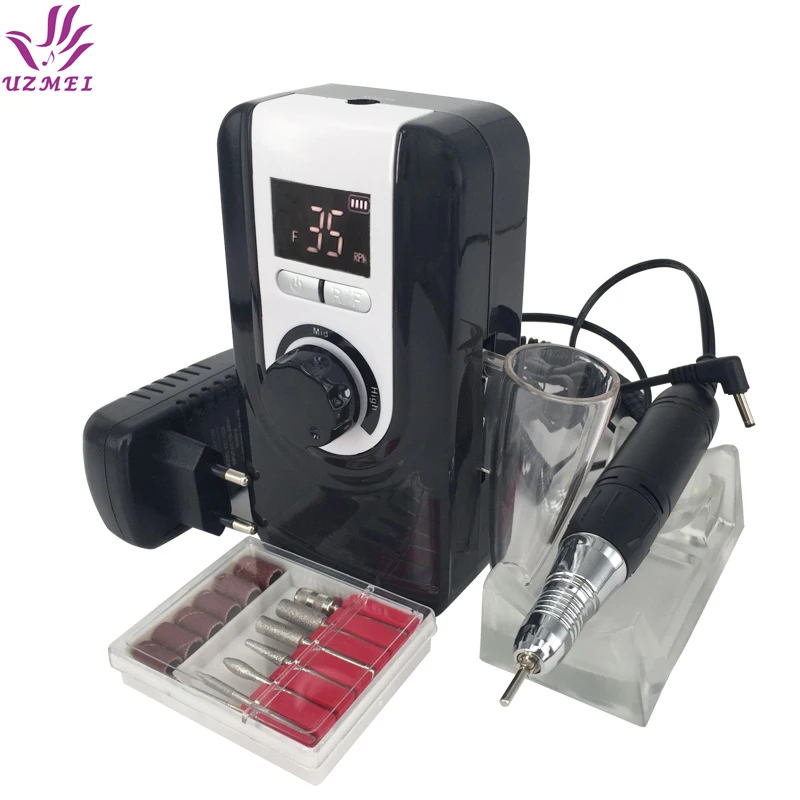 Электрическая машинка для маникюра и педикюра перезаряжаемая пилочка ногтей 35000