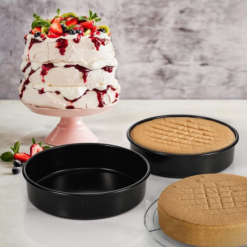 

Round Cake Pan, Mini Cheese Cake Pan Set, Non-Stick Cake and Loaf Bakeware for Oven Dishwasher Safe