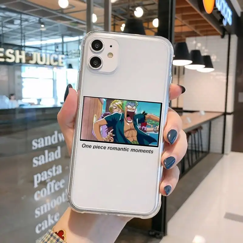 

Hot anime one piece Phone Case Transparent for iPhone 11 12 mini pro XS MAX 8 7 6 6S Plus X 5S SE 2020 XR